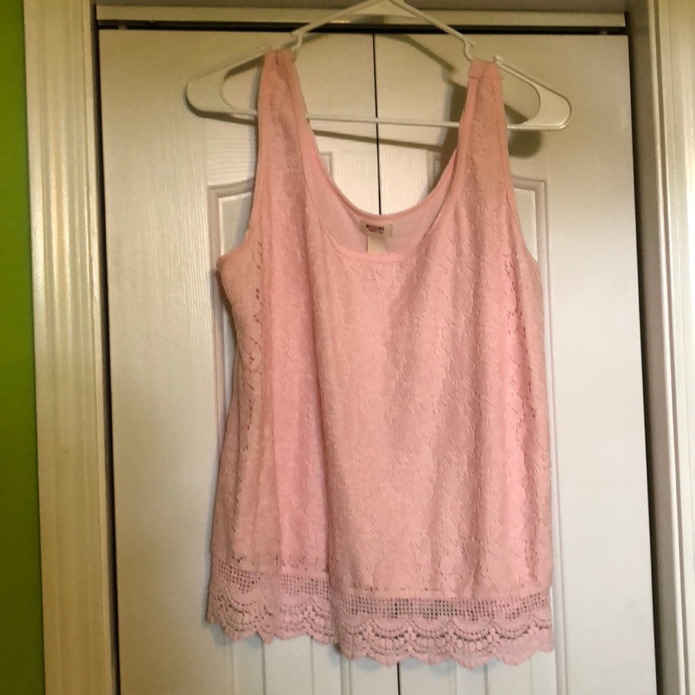 Pink Lace Tank